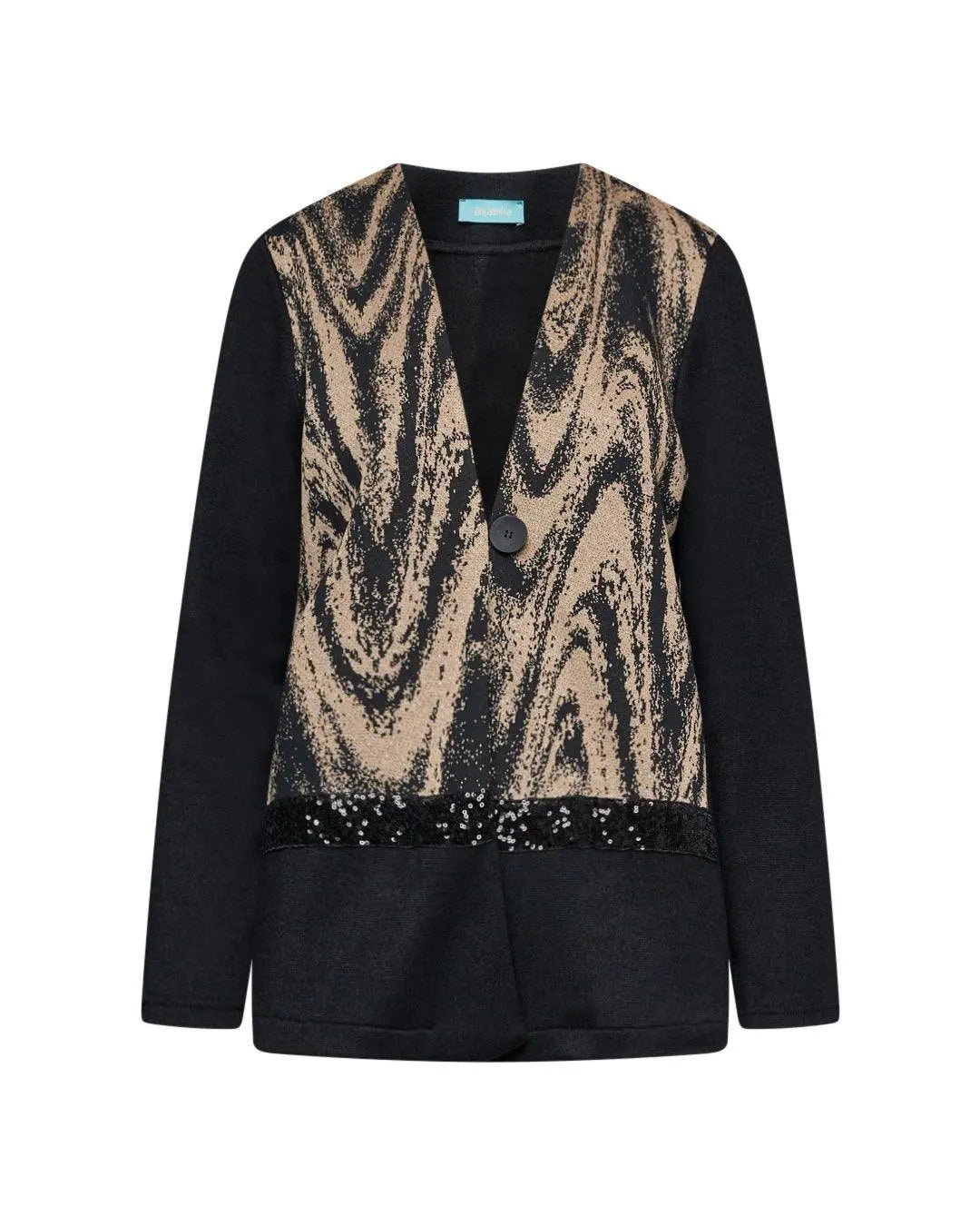 Cardigan jacquard NERO DORABELLA