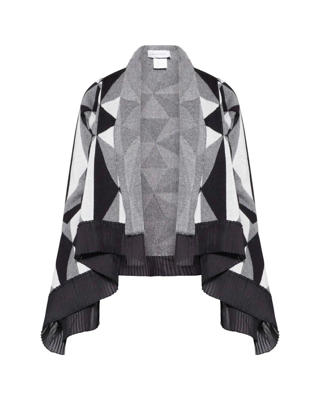 Cardigan jacquard NERO-PANNA IRONICA