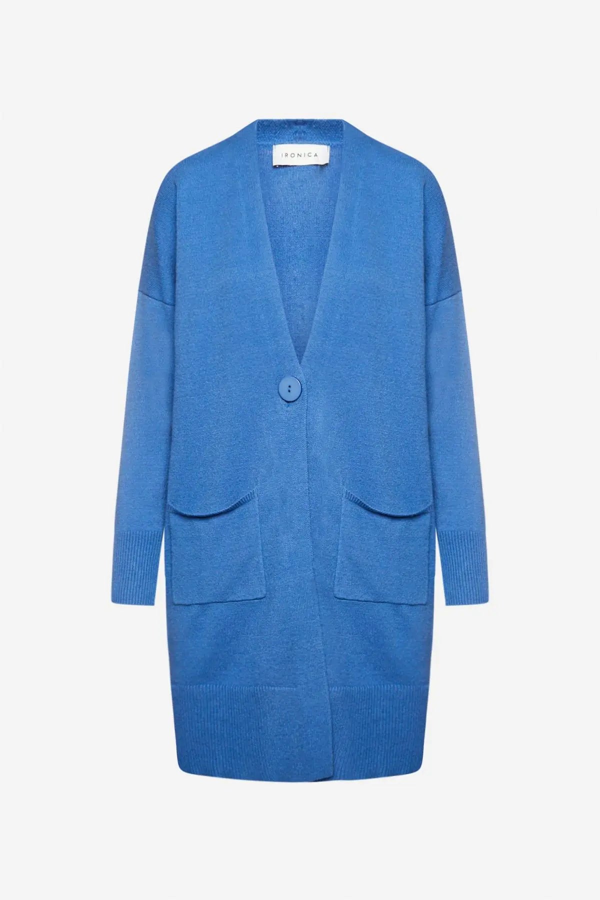 Cardigan lungo AZZURRO IRONICA