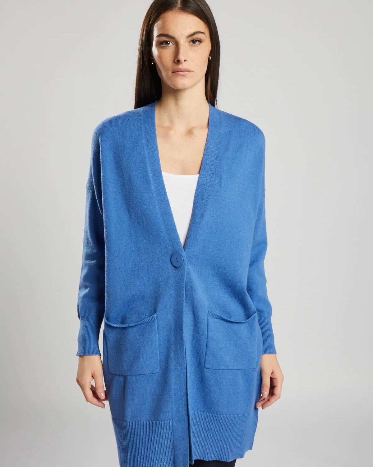 Cardigan lungo AZZURRO IRONICA