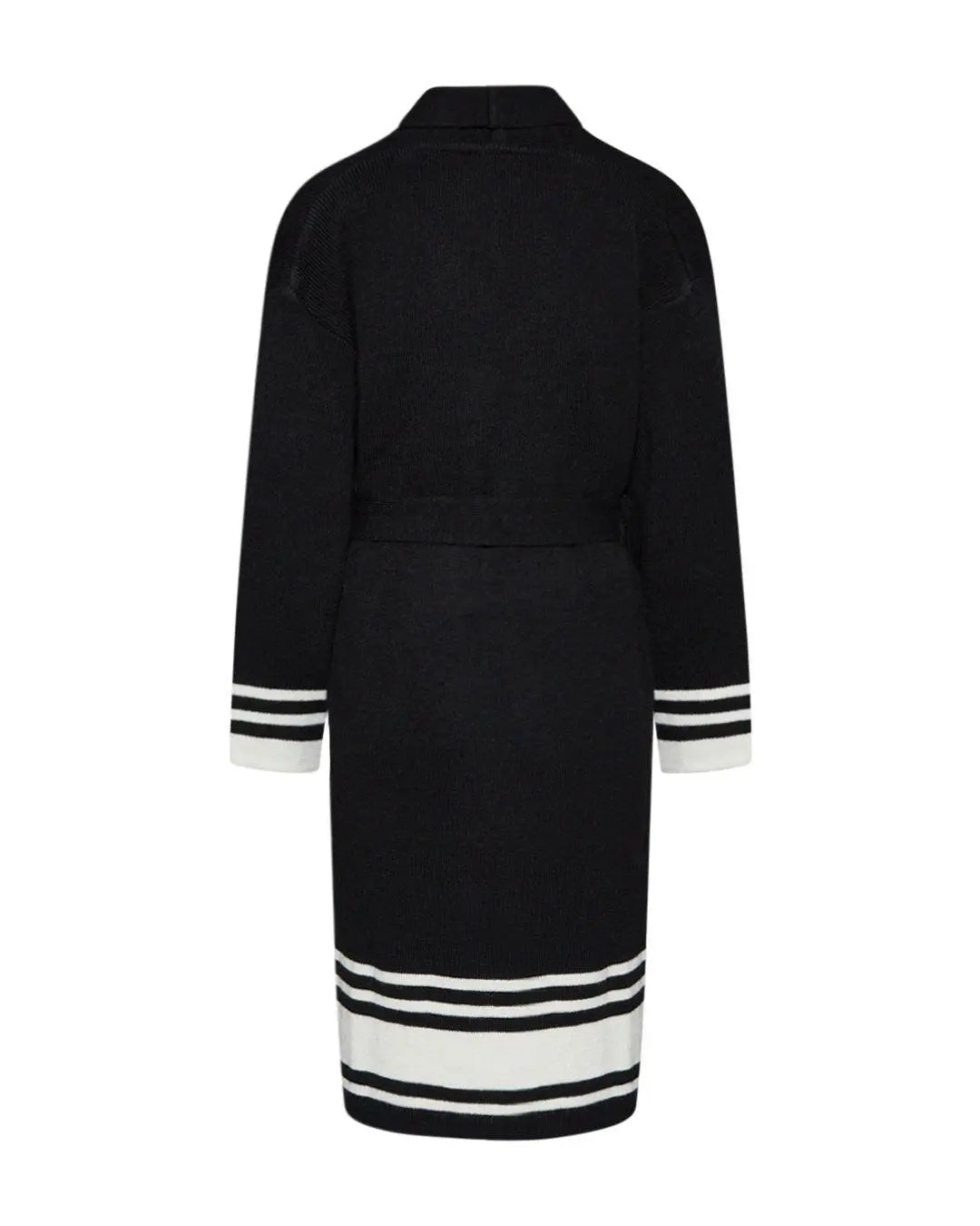 Cardigan lungo bicolor NERO IRONICA