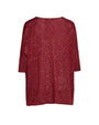 Cardigan over in lurex BORDEAUX IRONICA