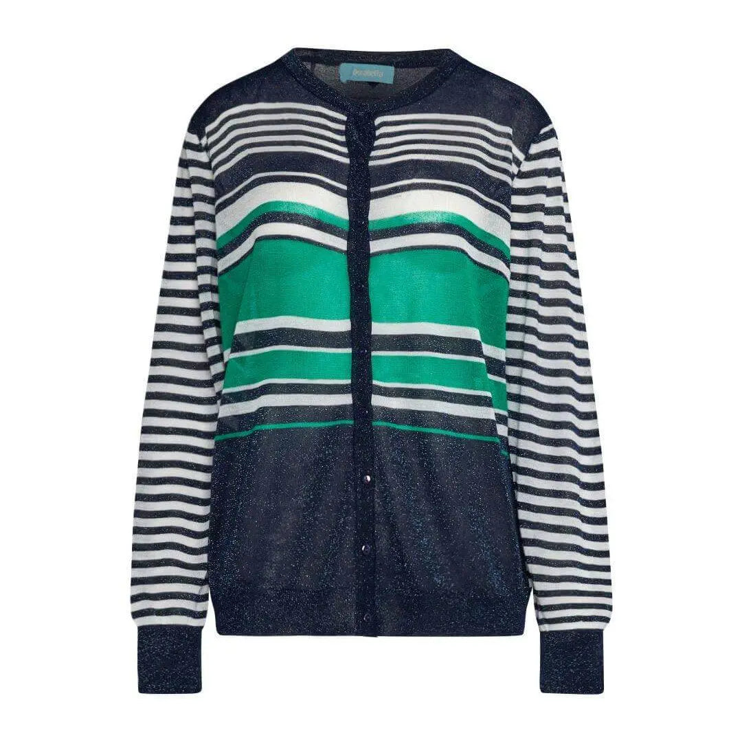 Cardigan righe BLU DORABELLA XXL