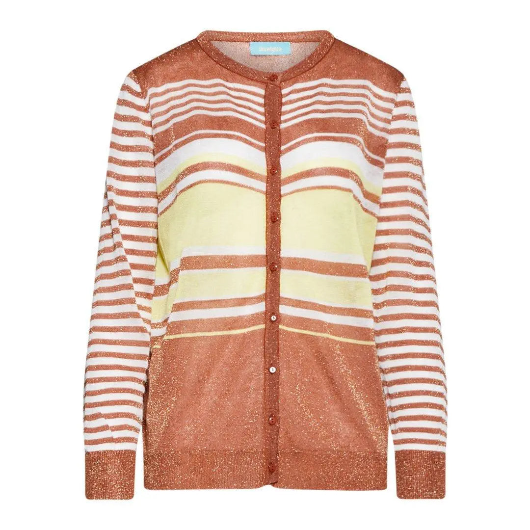 Cardigan righe TABACCO DORABELLA XXL