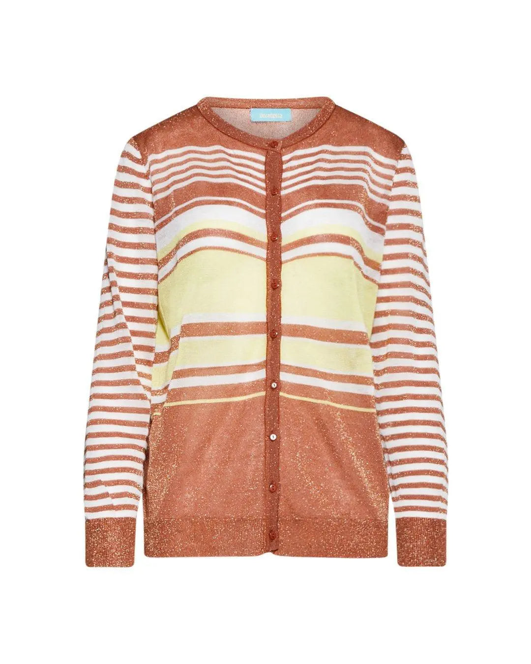 Cardigan righe TABACCO DORABELLA XXL