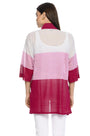 Cardigan righe e lurex MAGENTA IRONICA