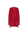 Cardigan sciallato ROSSO IRONICA