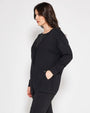 Cardigan scollo  a V NERO DORABELLA PIU'