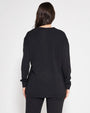 Cardigan scollo  a V NERO DORABELLA PIU'