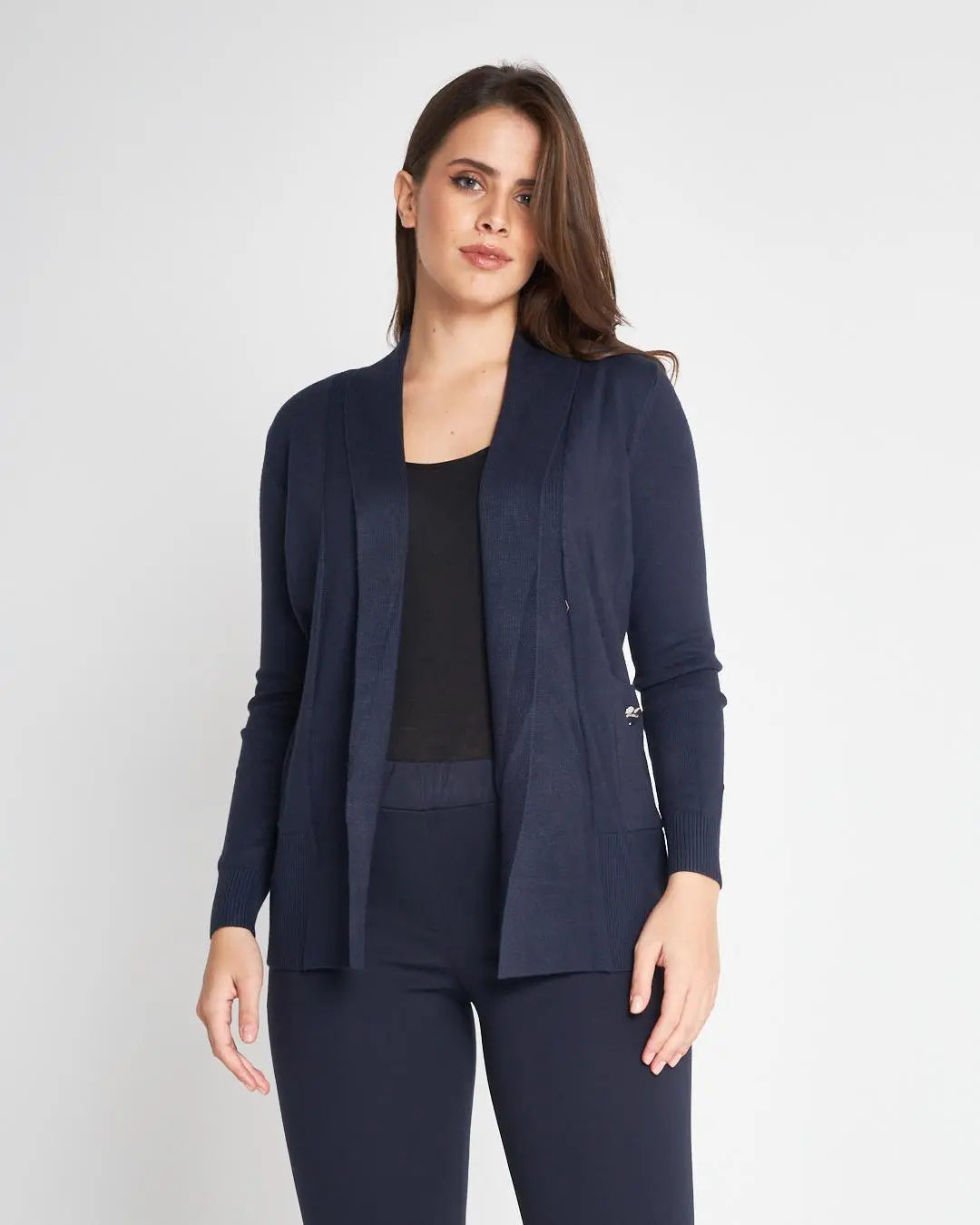 Cardigan tinta unita Blu DORABELLA XL