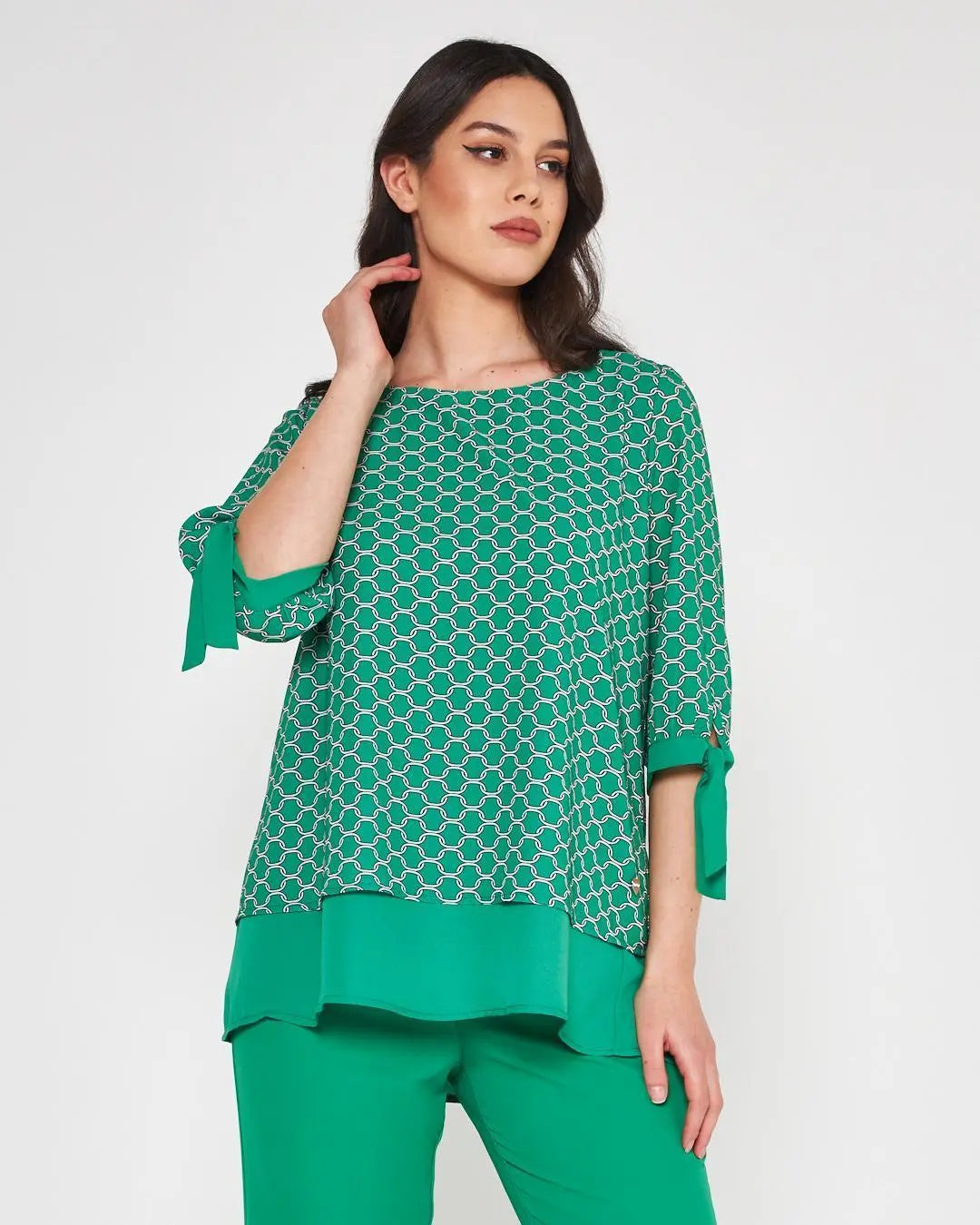 Casacca Fantasia VERDE DORABELLA XXL