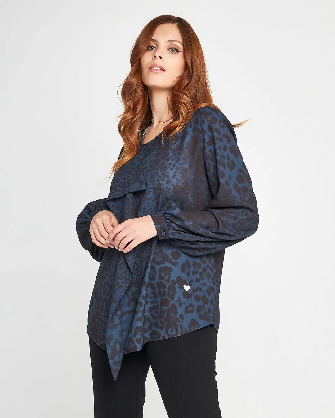 Casacca animalier Blu DORABELLA