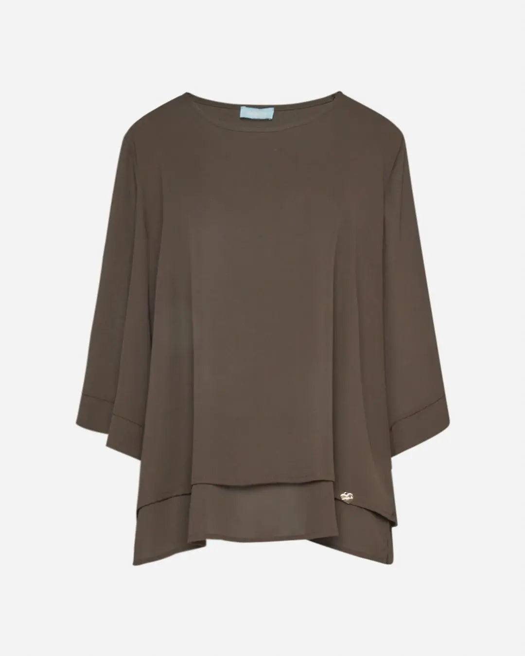 Casacca balze Marrone DORABELLA PIU'