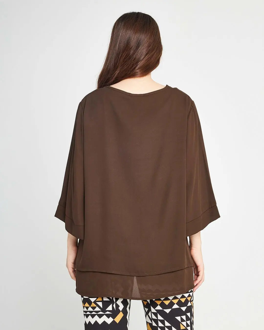 Casacca balze Marrone DORABELLA PIU'