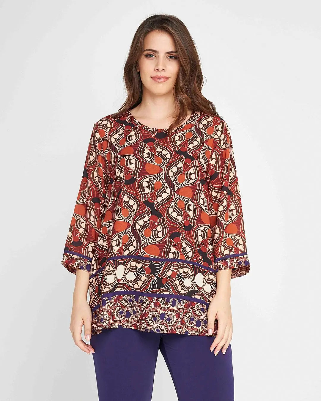 Casacca etnica Marrone DORABELLA PIU'