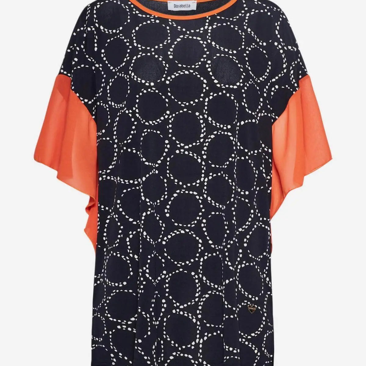 Casacca fantasia NERO-ARANCIO DORABELLA PIU' 55