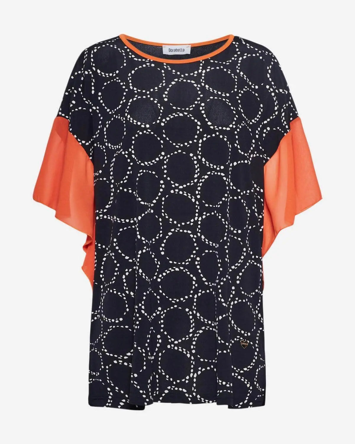 Casacca fantasia NERO-ARANCIO DORABELLA PIU' 55