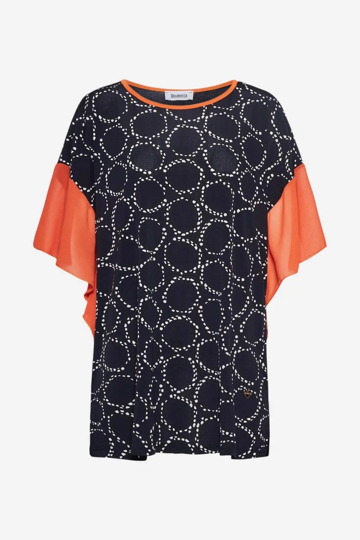 Casacca fantasia NERO-ARANCIO DORABELLA PIU'