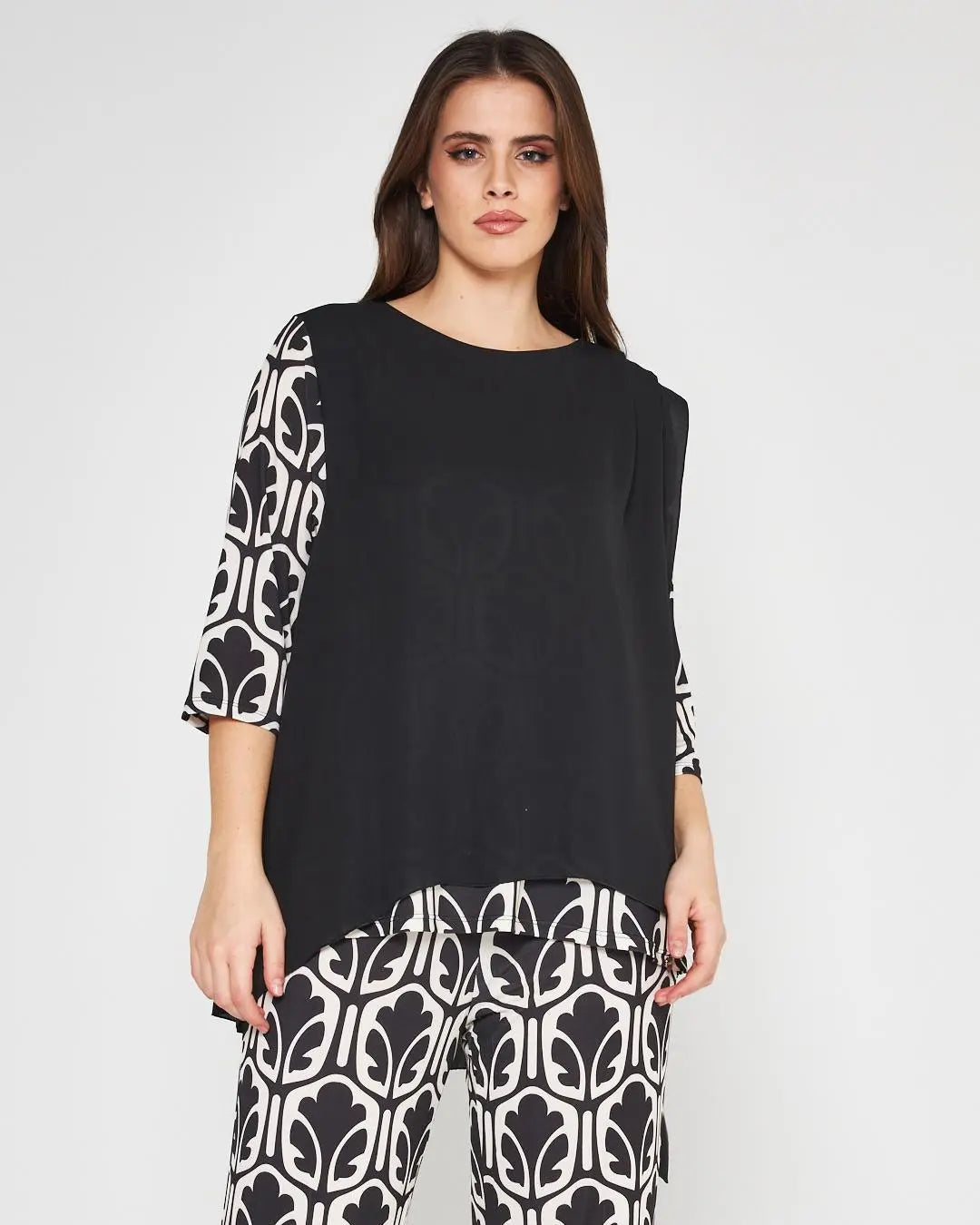 Casacca fantasia NERO DORABELLA PIU' 49