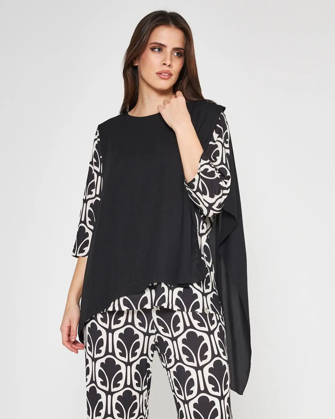 Casacca fantasia NERO DORABELLA PIU'