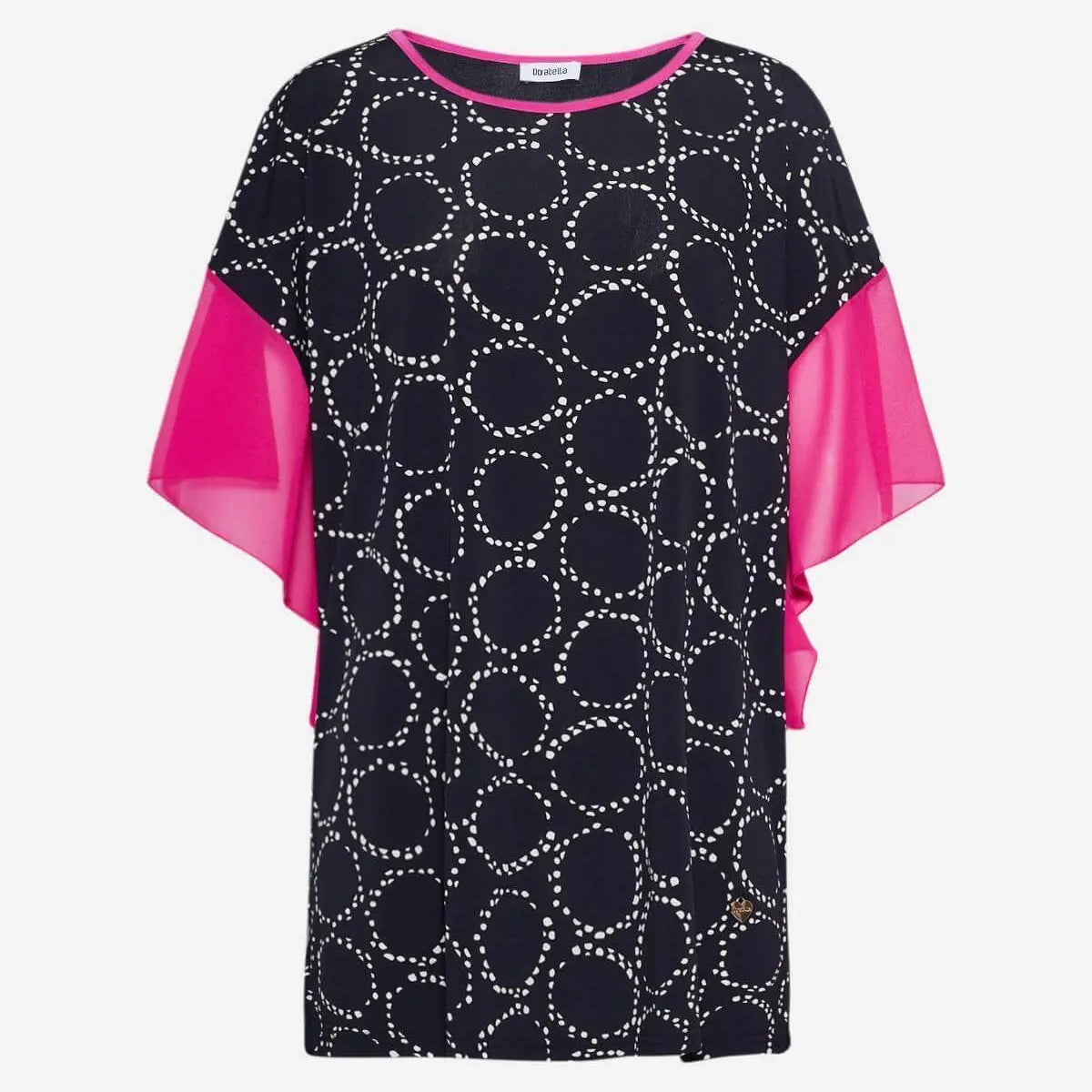 Casacca fantasia NERO-FUXIA DORABELLA PIU' 55