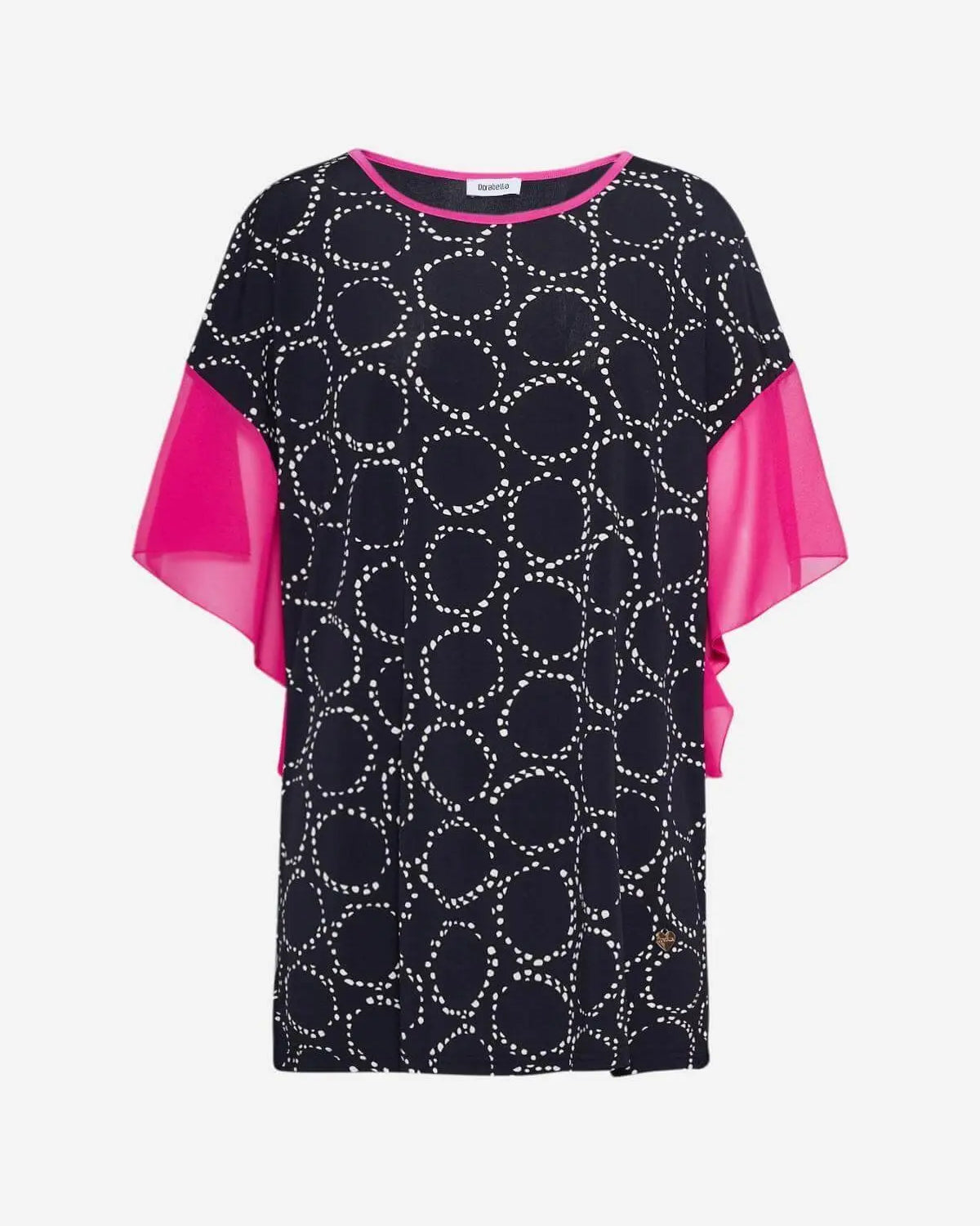 Casacca fantasia NERO-FUXIA DORABELLA PIU'