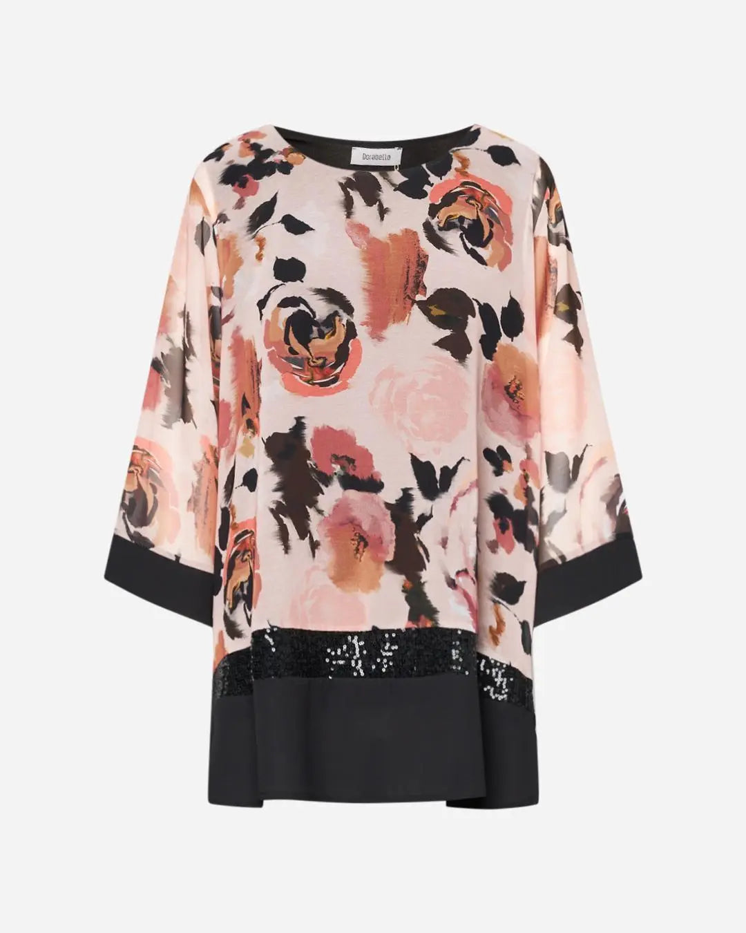 Casacca fantasia e strass ROSA DORABELLA PIU'
