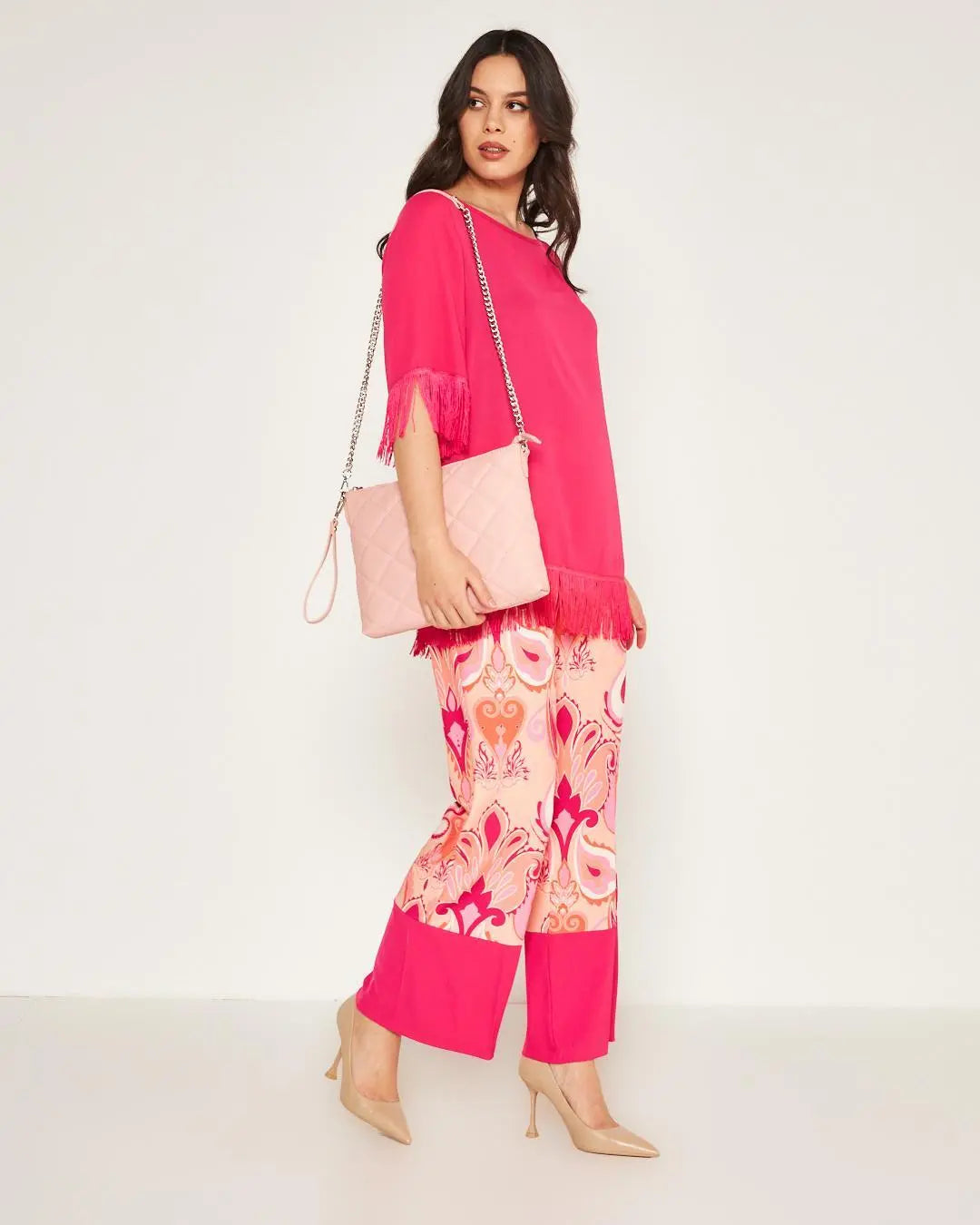 Casacca frange Fucsia DORABELLA