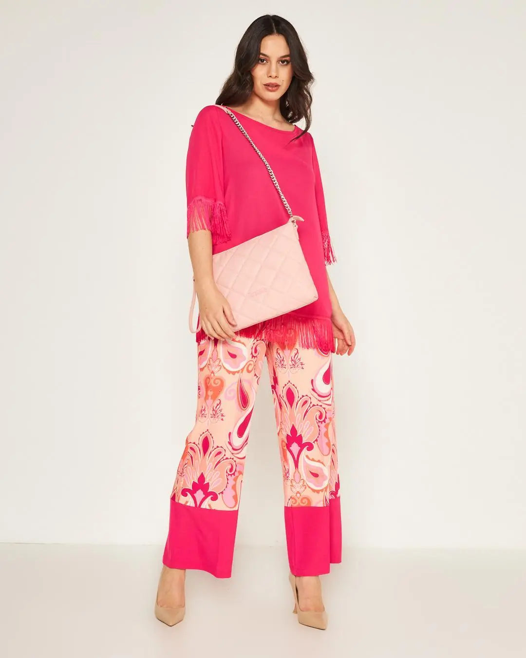 Casacca frange Fucsia DORABELLA