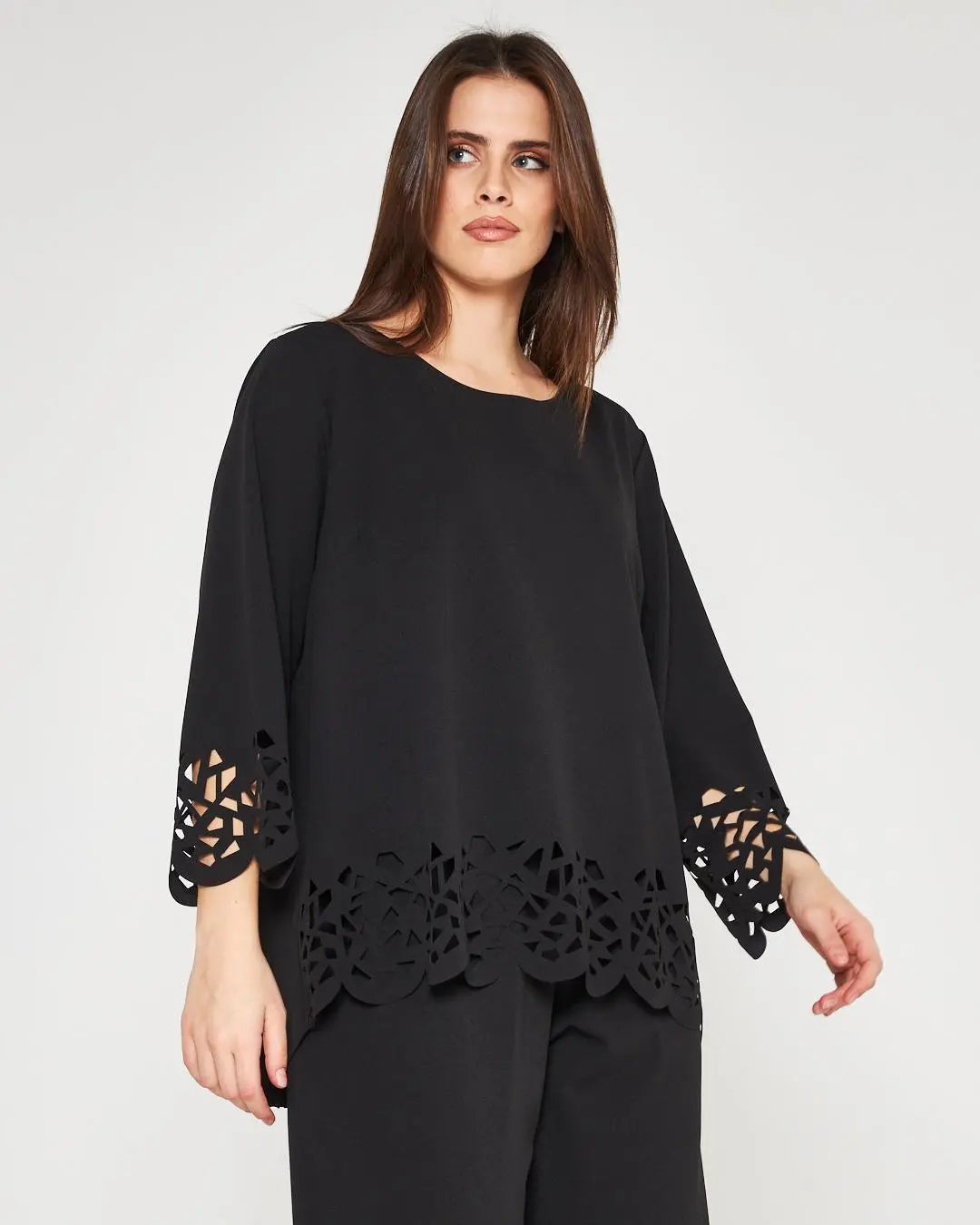 Casacca laserata Nero DORABELLA PIU' 49