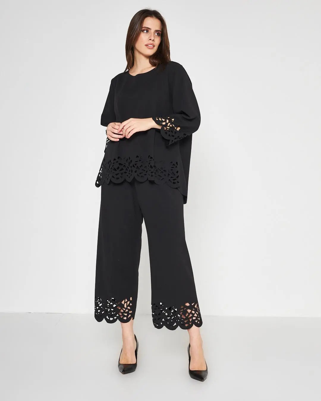 Casacca laserata Nero DORABELLA PIU'