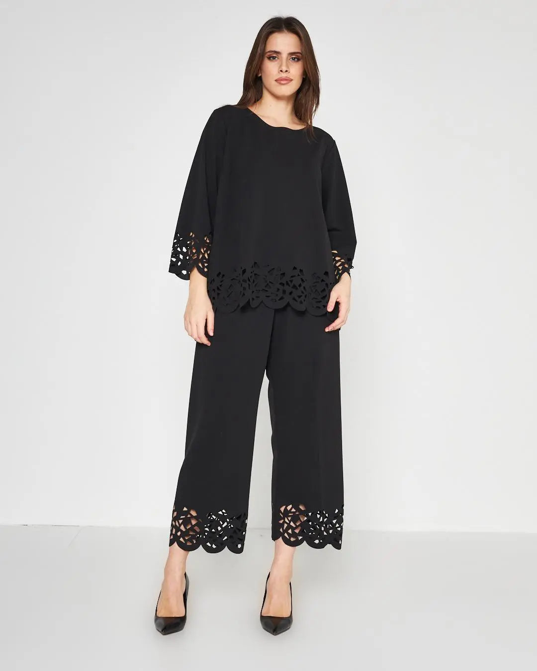 Casacca laserata Nero DORABELLA PIU'