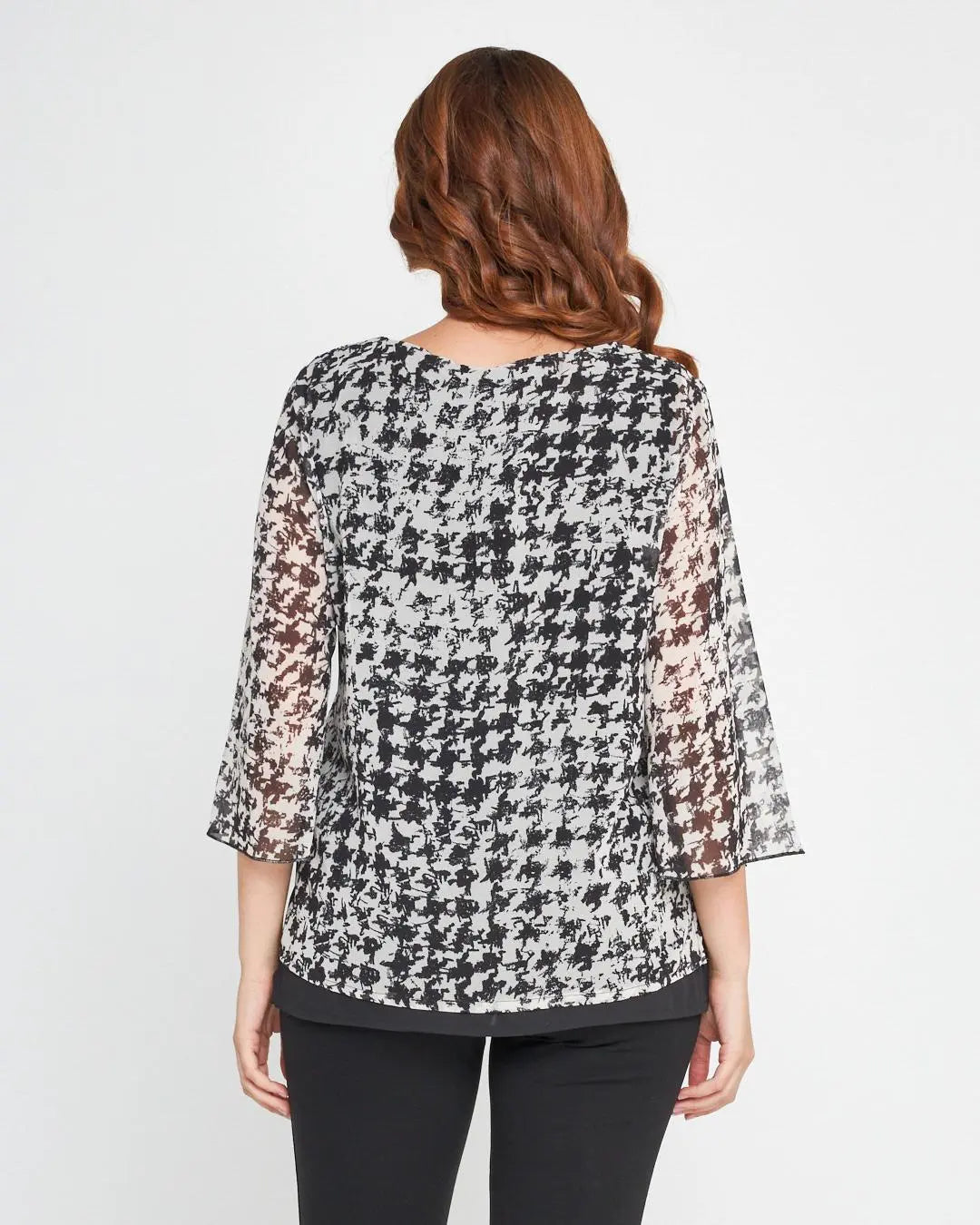 Casacca pied de poul NERO-BIANCO DORABELLA