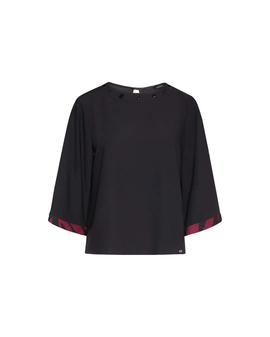 Casacca pietre NERO-BORDEAUX IRONICA