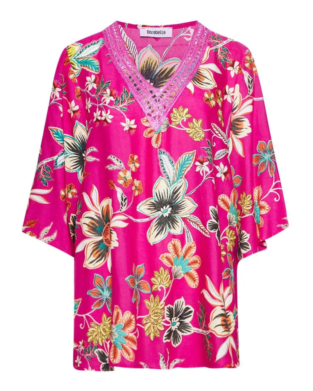 Casacca ricami e paillettes FUXIA DORABELLA PIU' 55