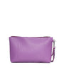 Clutch in ecopelle a grana con logo sul davanti e cinturino da polso LAVANDA DORABELLA EASY
