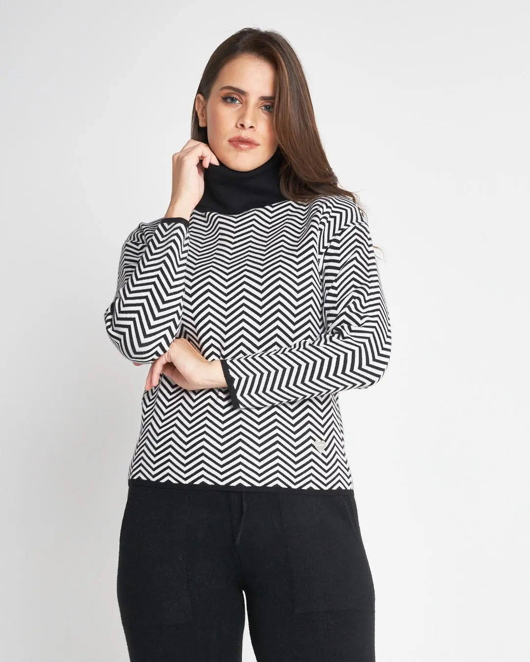 Dolcevita jacquard OFF WHITE DORABELLA