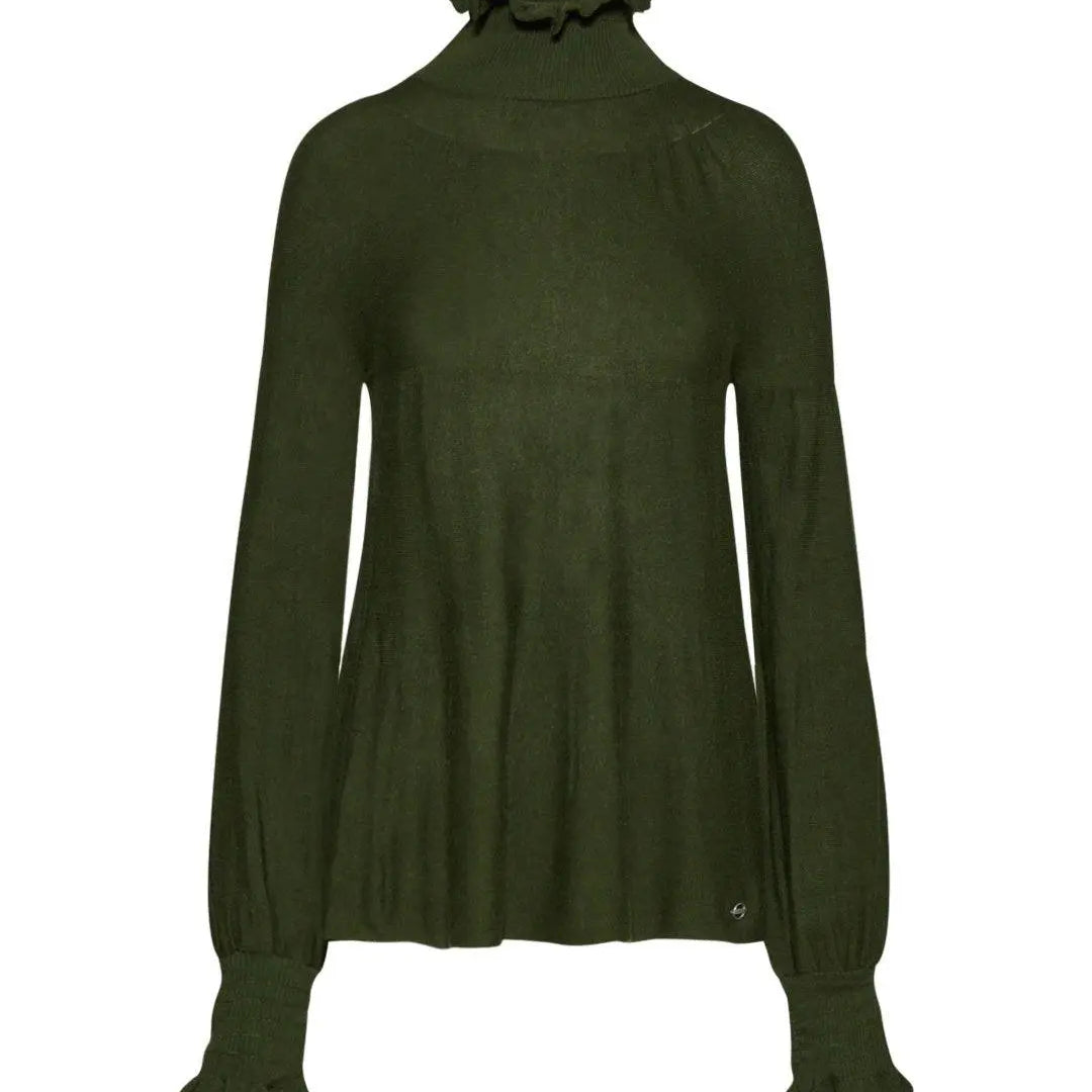 Dolcevita rouches VERDE IRONICA XL