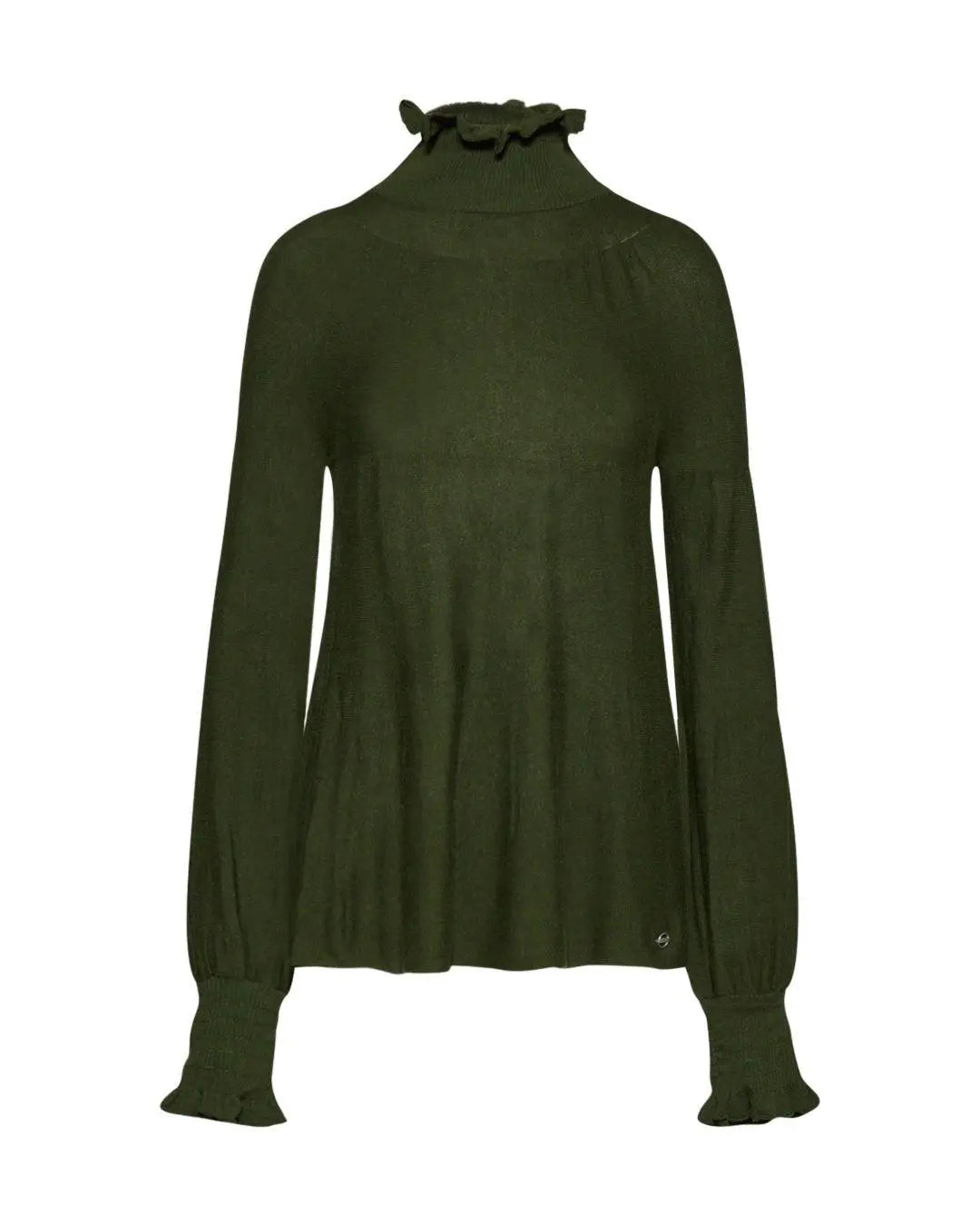 Dolcevita rouches VERDE IRONICA XL