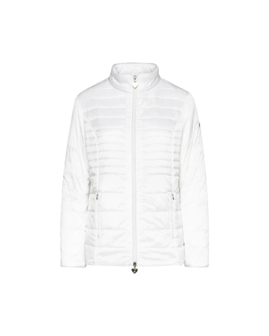 Easy jacket con zip e piping BIANCO DORABELLA EASY