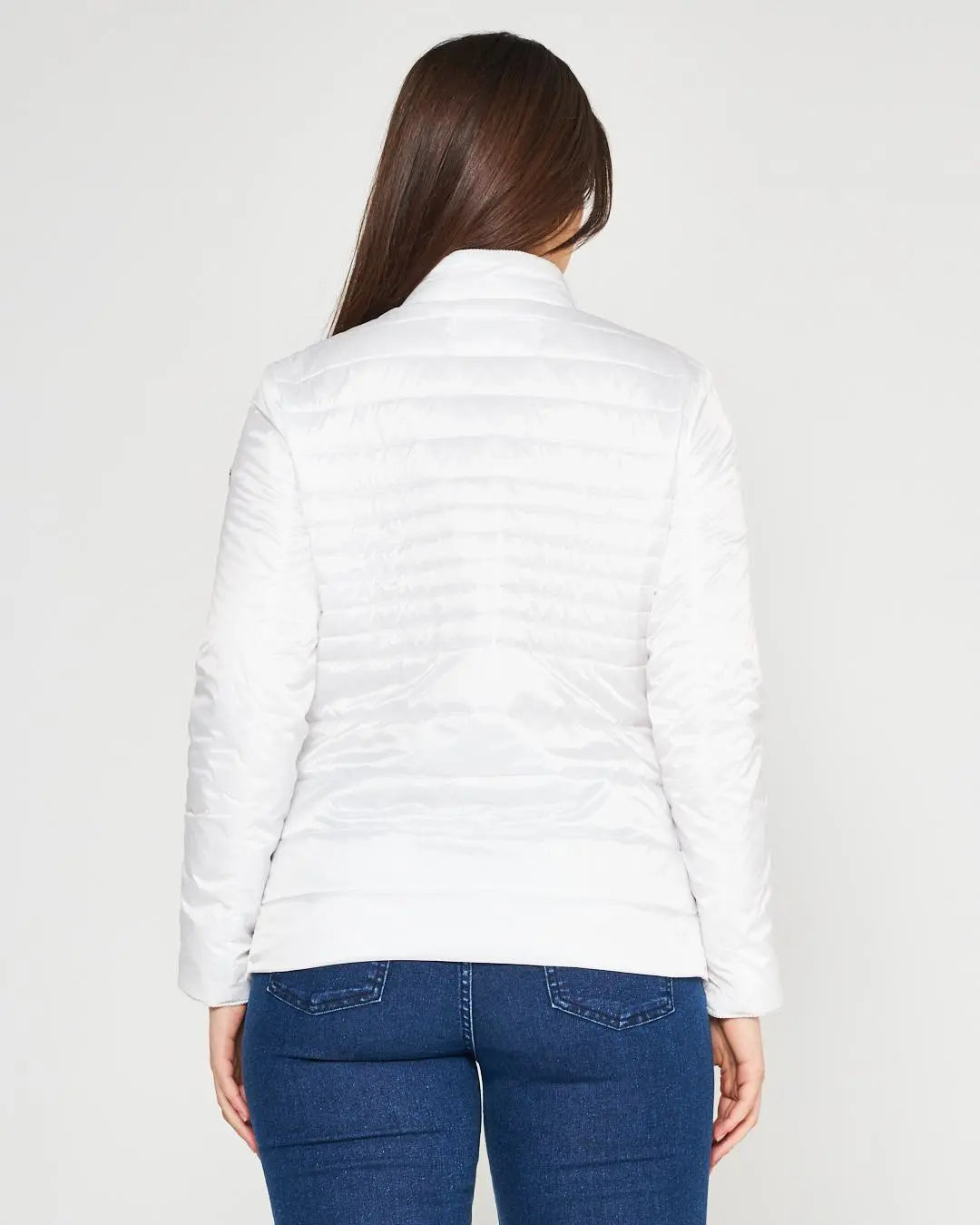 Easy jacket con zip e piping BIANCO DORABELLA EASY
