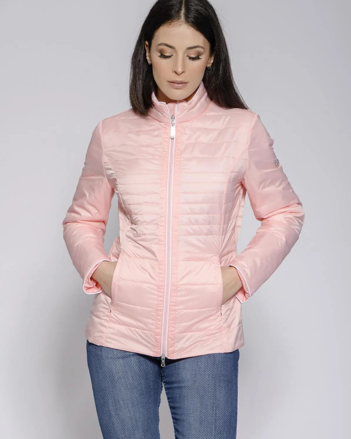 Easy jacket con zip e piping ROSA DORABELLA EASY
