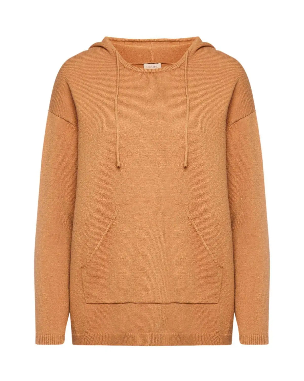 Felpa con cappuccio in maglia CAMMELLO IRONICA