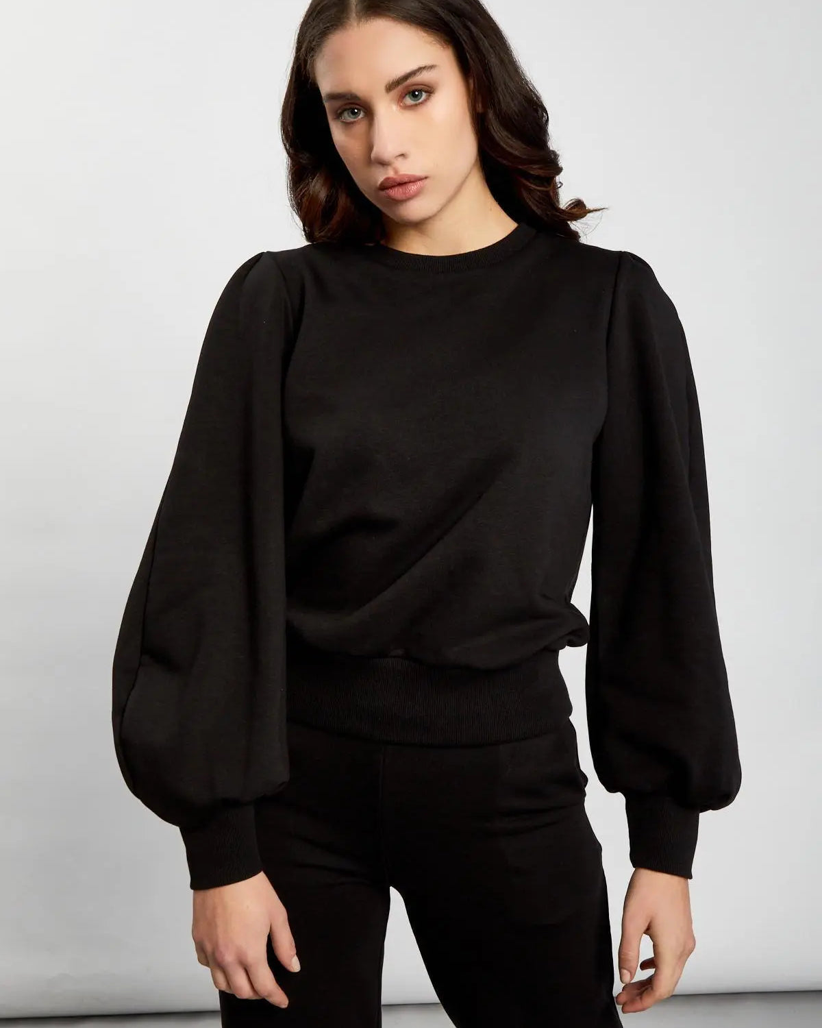 Felpa girocollo NERO IRONICA