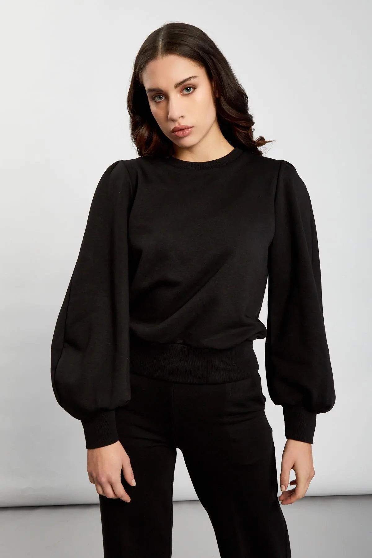 Felpa girocollo NERO IRONICA