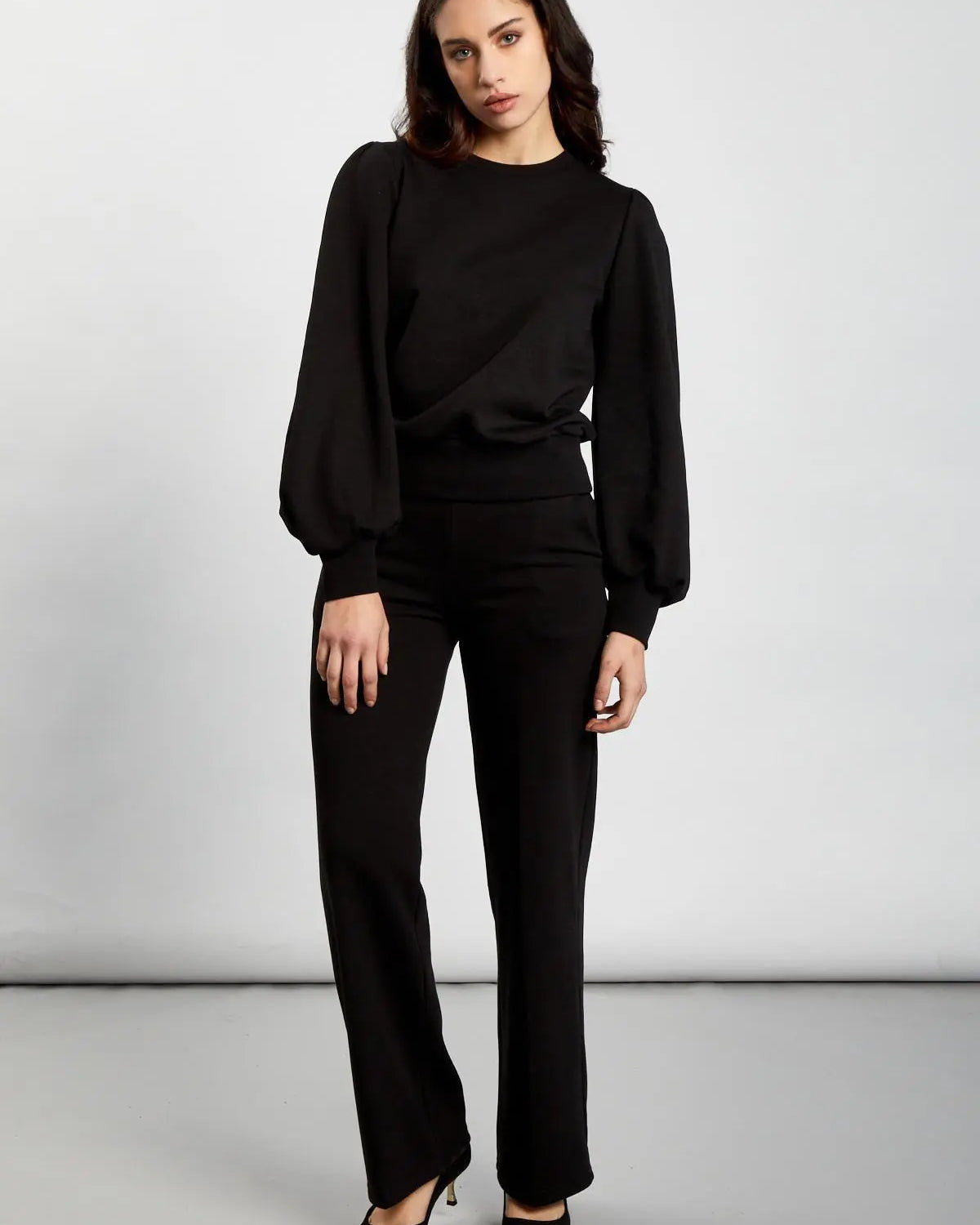 Felpa girocollo NERO IRONICA