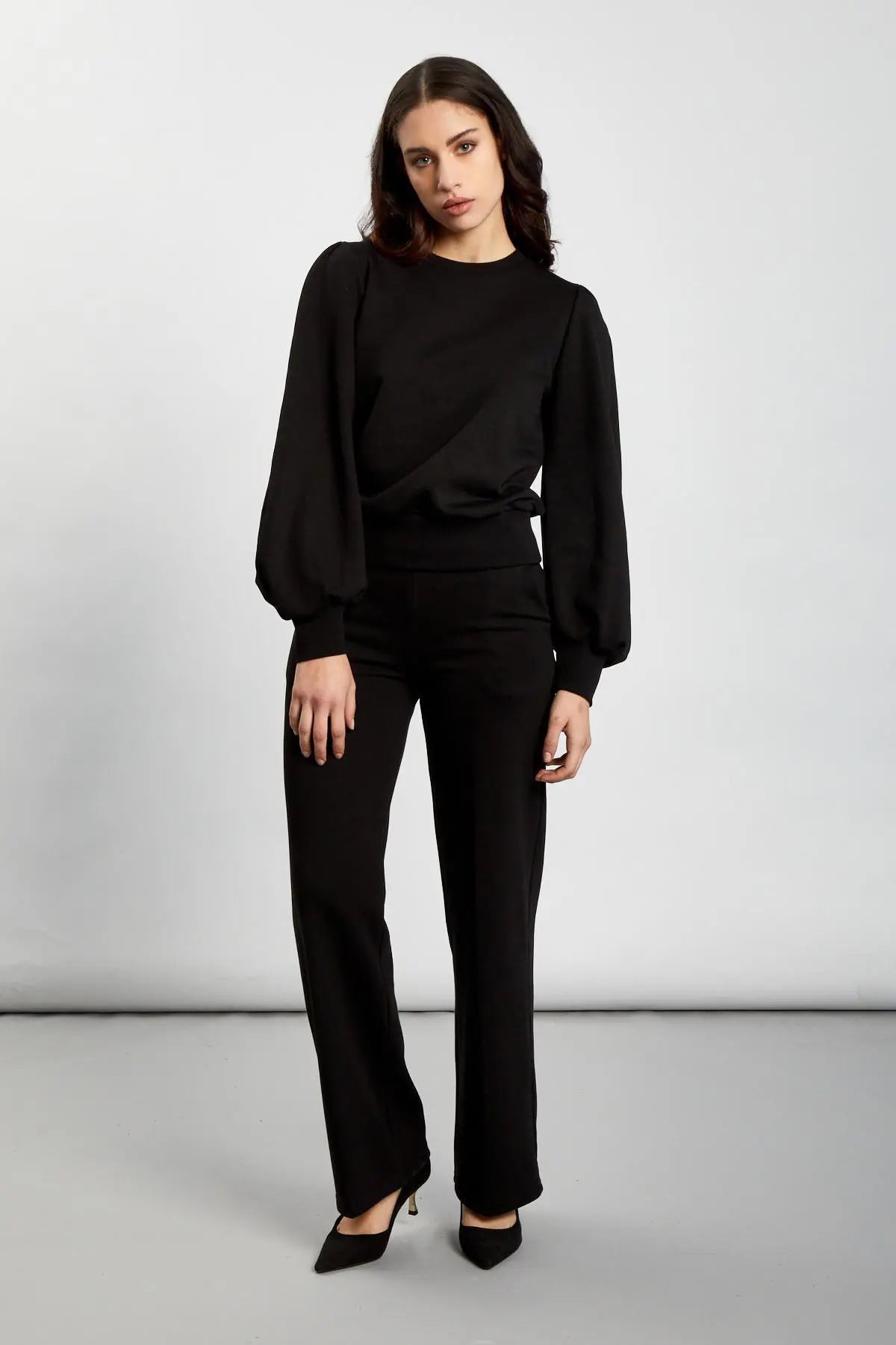 Felpa girocollo NERO IRONICA