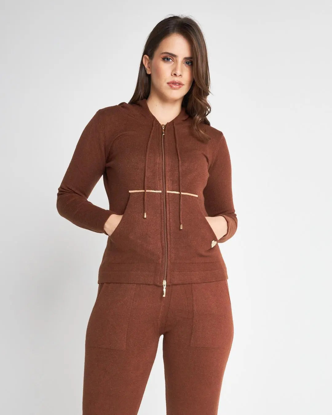 Felpa in maglia CACAO DORABELLA XL