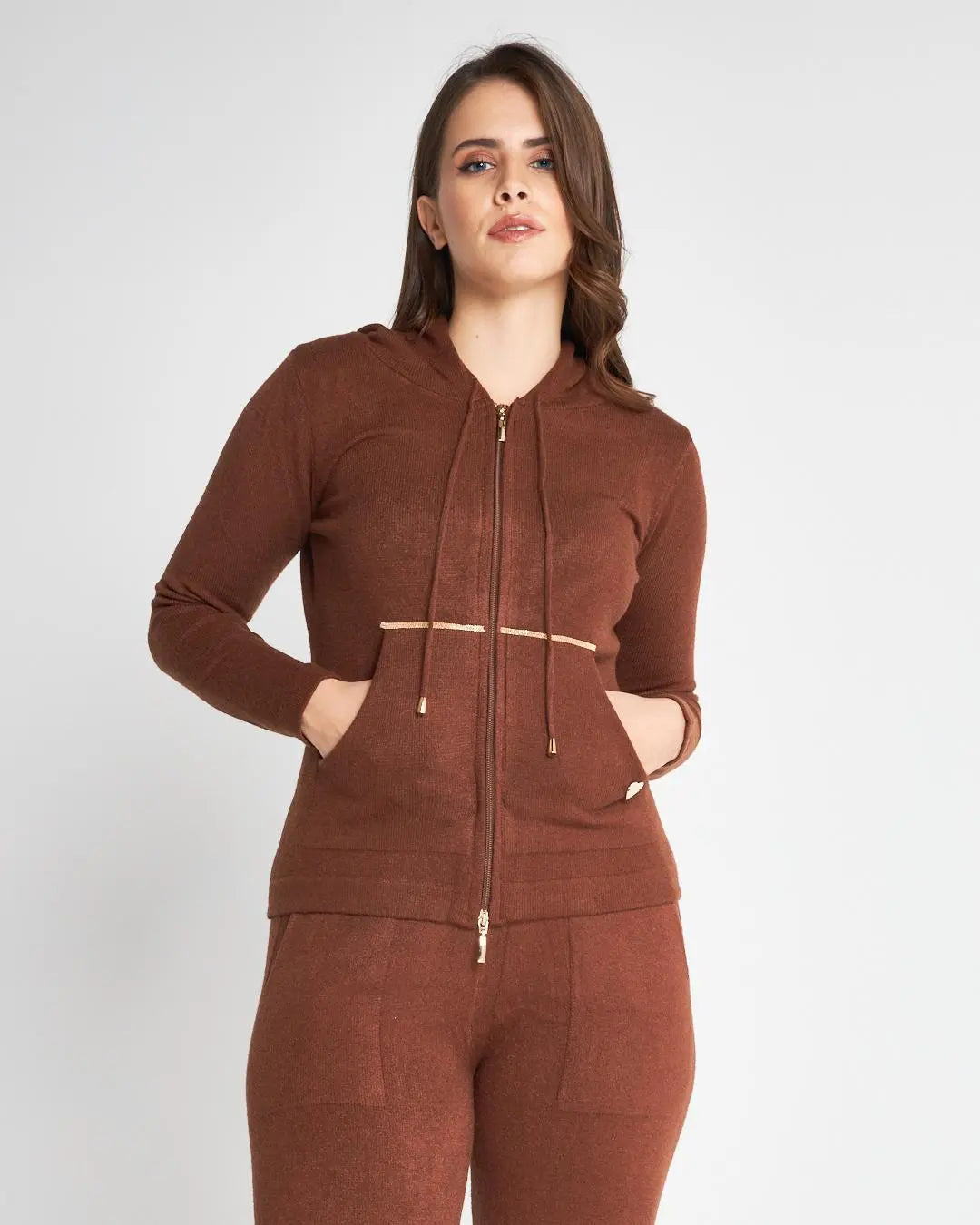 Felpa in maglia CACAO DORABELLA
