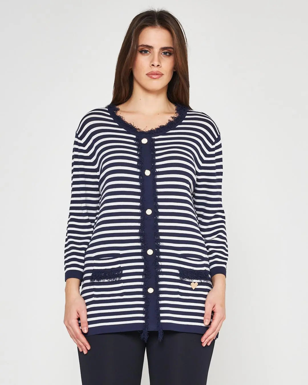 Finto cardigan BLUE NAVY DORABELLA PIU'
